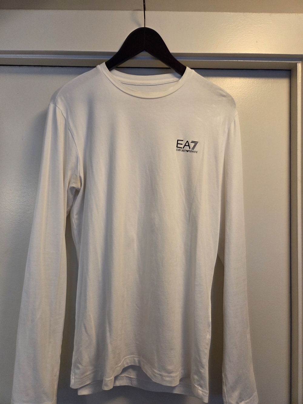 Emporio Armani White Long Sleeve EA7 Crewneck Tee